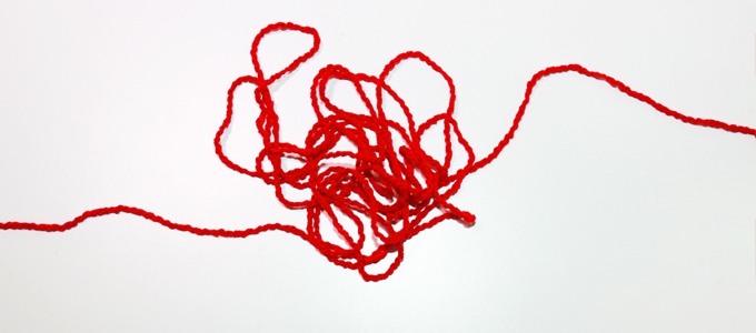 絡みついた赤い糸